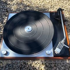 Absolutely immaculate factory condition Thorens Td 150 Mark II. With original side cut dust cover in incredible condition after 55 years. Hand-built in Switzerland and Germany and one of the most famous and highly-regarded turntables ever made.