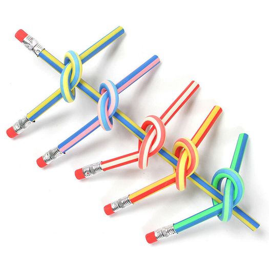 5 x Magic Flexible Pencils with Eraser -  Great Gift for Kids