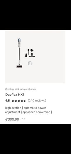 Miele hoover cordless duo flex hx1