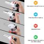 Blow Torch, Kitchen Torch, Refillable Butane Gas Torch Lighter with Safety Lock, Adjustable Flame with 2 Brush for Cooking, BBQ, Pastries, Soldering (Butane Gas Not Included) Silver Image 5