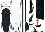 Inflatable Stand Up Paddleboard Set Black and White