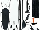 Inflatable Stand Up Paddleboard Set Black and White