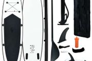Inflatable Stand Up Paddleboard Set Black and White