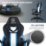 Blue Racing Style Gaming Chair with Headrest & Lumbar Support Image 7