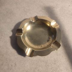 Vintage Brass Round Ashtray