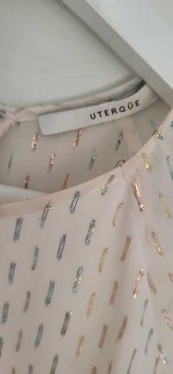 UTERQUE White Mulberry Silk Faux Wrap Dress Sz L (Fit 10-12UK)