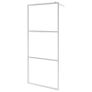 Walk-in Shower Wall with Half Frosted ESG Glass 100x195 cm Image 2