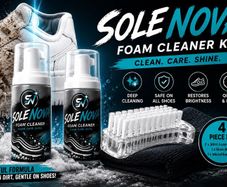 Premium Shoe Cleaner Kit 2x50ml Foam Cleaner Brush & Microfibre Cloth
