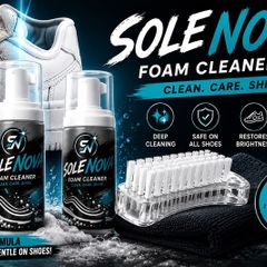 Premium Shoe Cleaner Kit 2x50ml Foam Cleaner Brush & Microfibre Cloth