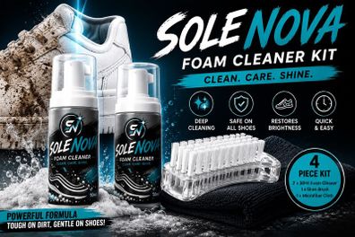 Premium Shoe Cleaner Kit 2x50ml Foam Cleaner Brush & Microfibre Cloth