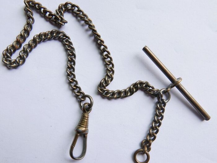 Antique Pocket Watch Chain T Bar