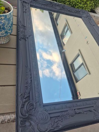Dark Navy vintage Mirror - heavy
