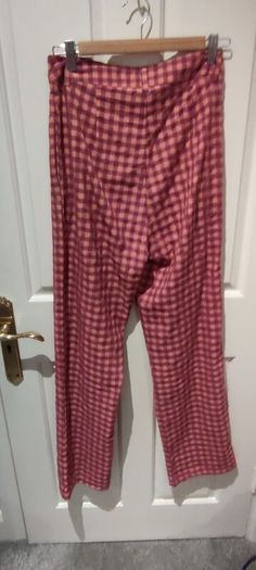 gingham check trousers