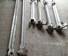 Rare 1859 Victorian Wrought Iron Roof Truss Rods  Salvaged from The Malt House, Dublin (Set of 6)