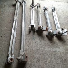 Rare 1859 Victorian Wrought Iron Roof Truss Rods  Salvaged from The Malt House, Dublin (Set of 6)