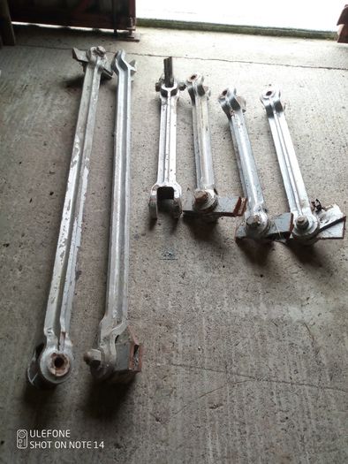 Rare 1859 Victorian Wrought Iron Roof Truss Rods  Salvaged from The Malt House, Dublin (Set of 6)