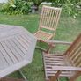 Garden table and chairs, parasol and cushions Image 7