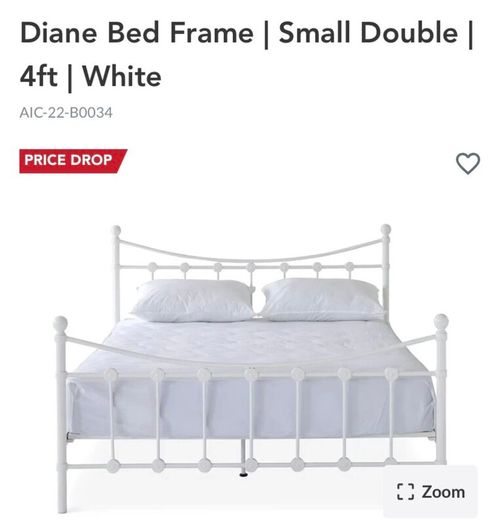 Bed Frame | Double | 4ft6 | White