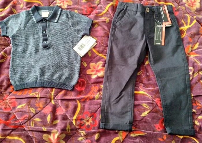 Brand new with tags boys top and chinos 2 to 3 years