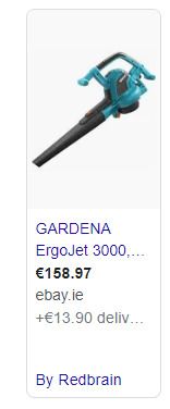 Gardena Ergojet 3000 Garden Vacuum/Blower