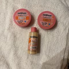 1 Soap & Glory Body Butter. 1 x Soap & Glory Body Scrub. 1 x Soap & Glory Body Wash