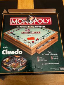 boardgames 5 games solid wood