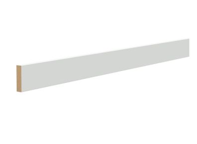 5 Lengths of Primed White MDF Square Skirting/Architrave board (L)2250mm (W)70mm (T)18mm