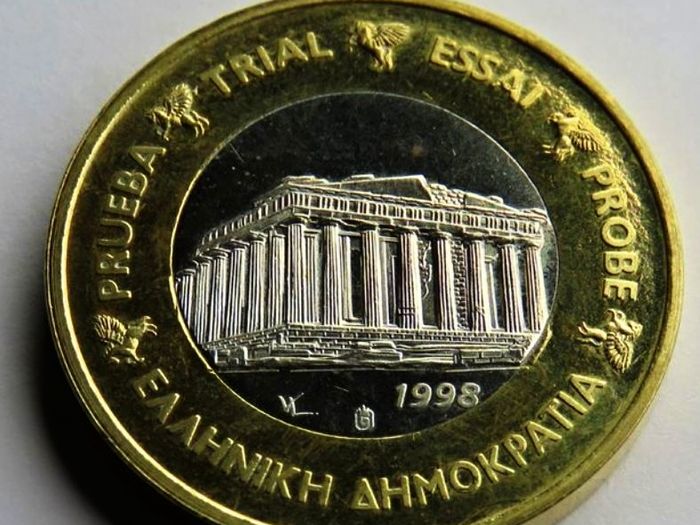 Greece Euro Probe Essai - Athens Acropolis | 1998 euro Piedfort Specimen trial pattern coin limited edition
