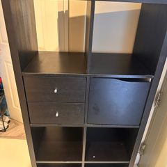 Black-brown Ikea KALLAX cabinet