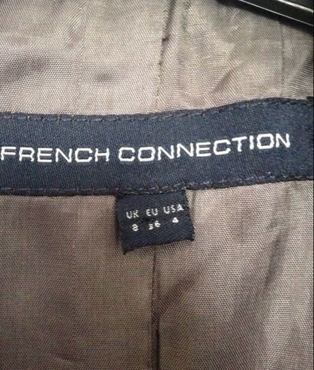 Grey French Connection military style coat