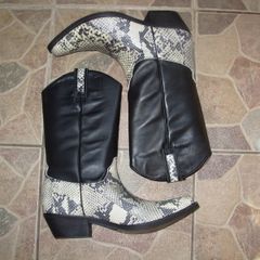 Kentucky Western Boots Snake skin print Cowboy/Western Farm/Ranch Boots 10 UK