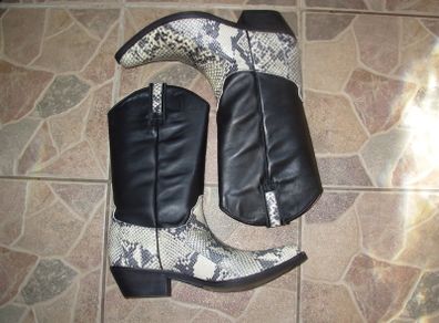 Kentucky Western Boots Snake skin print Cowboy/Western Farm/Ranch Boots 10 UK