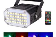 48LEDs RGB 3IN1 Led Strobe Light Remote Sound Control Wash Beam 2IN1 Stage Lights Party DJ Bar Disco Stroboscope Lamp Par Light