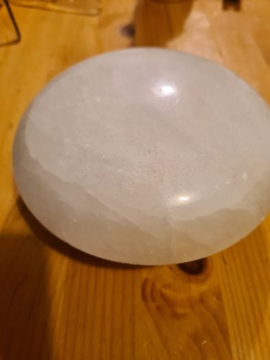 White Onyx Circular Trinket Box.