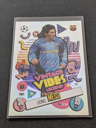 Lionel Messi Vintage Vibes Legend Topps Match Attax 24/25 #420