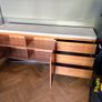 Modern walnut sideboard with stone top Image 5