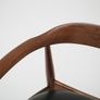 Vintage Danish Black Leather and Teak Desk Chair by Illum Wikkelso for N. Eilersen, 1960s. Image 6