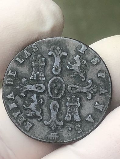 Spain 8 Maravedis 1846 Queen Isabella II