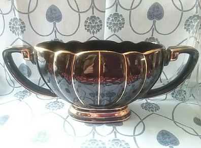 Black & Gold Table Centrepiece/Vase/Planter