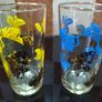 Vintage 1950's multicoloured and gold gilt glasses. Image 4