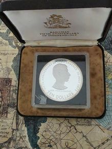 10 Dollars Silver Proof Coin Bahamas 1978