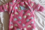 Cute all in one snow suit.