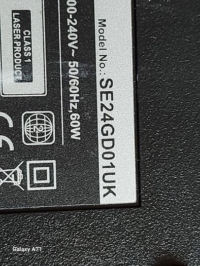 SEIKI 24 inch TV-Monitor-DVD Player, Model SE24GD01UK in excellent like new condition, No Remote control
