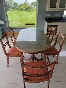 Mahonogy Dining Table & Chairs