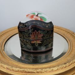 Art deco japenese porcelian dome trinket box