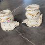 Irish Dresden pretty hand painted candle holders Image 5