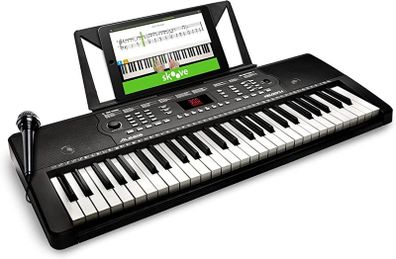 54 Key Keyboard Piano with Speakers, Microphone, 300 Sounds, 300 Rhythms, 40 Demo Songs, Educational Tools and Music Rest (FREE SHIPPING)
