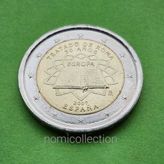 Spain 2007 year Uncirculated 2 Euro coin.