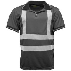 Black Polo shirt Hi Vis