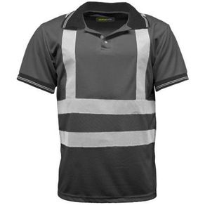 Black Polo shirt Hi Vis